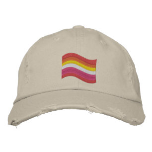 Brodée Drapeau de la fierté lesbienne Casquette de baseba