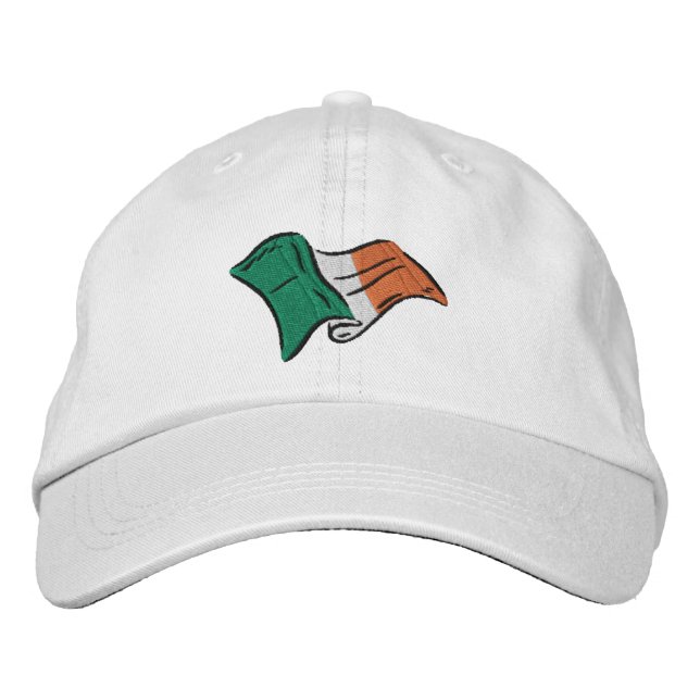 Brodée Drapeau irlandais d'Irlande brodé sur un casquette (Devant)