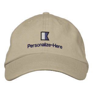 Brodée Drapeau nautique "A" Casquette personnalisé