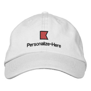Brodée Drapeau nautique "B" Casquette personnalisé
