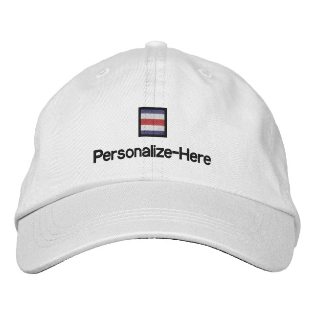 Brodée Drapeau nautique "C" Casquette personnalisé (Devant)