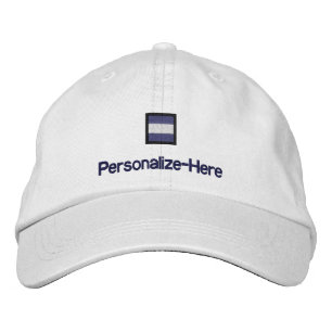 Brodée Drapeau nautique "J" Casquette personnalisé