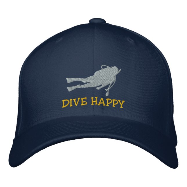 Brodée Drôle Casquette brodé de plongée de la SCUBA (Devant)