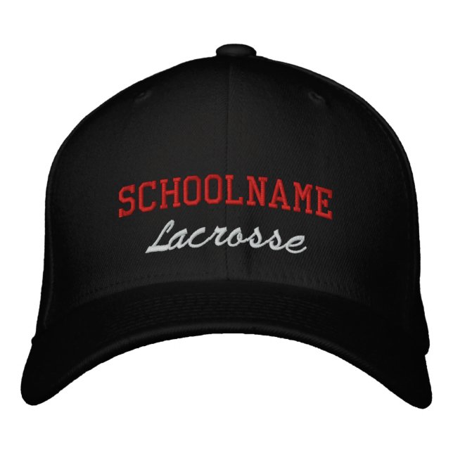 Brodée École Spirit Lacrosse - Casquette brodé (Devant)