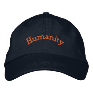 Brodée Elégant Humanity Gold Color Texte brodé Casquette
