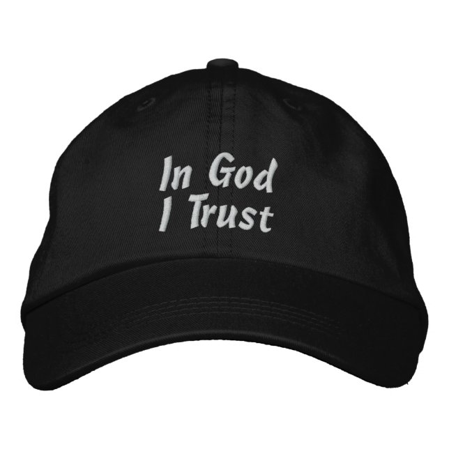 Brodée En Dieu, je fais confiance au Casquette (Devant)
