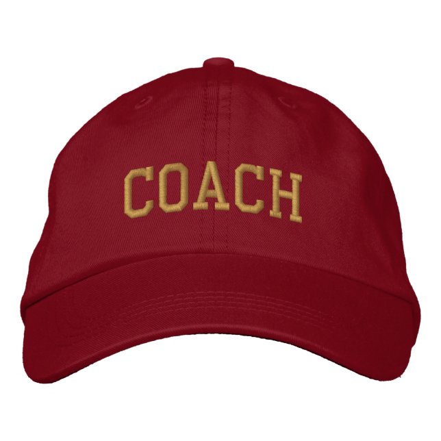 Brodée Entraîneur Casquette de baseball brodé / Casquette (Devant)