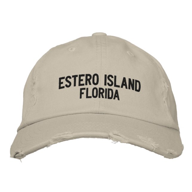 Brodée Estero Island, Floride Casquette brodé (Devant)
