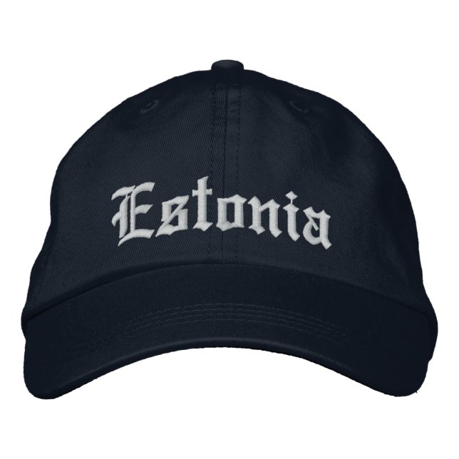 Brodée Estonie Casquette de Personnaliser (Devant)