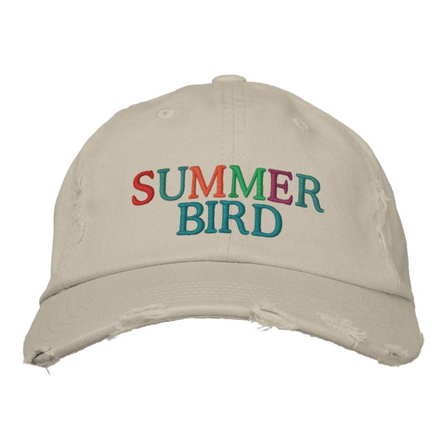 Brodée Été Casquette de course hippique par SRF (Devant)
