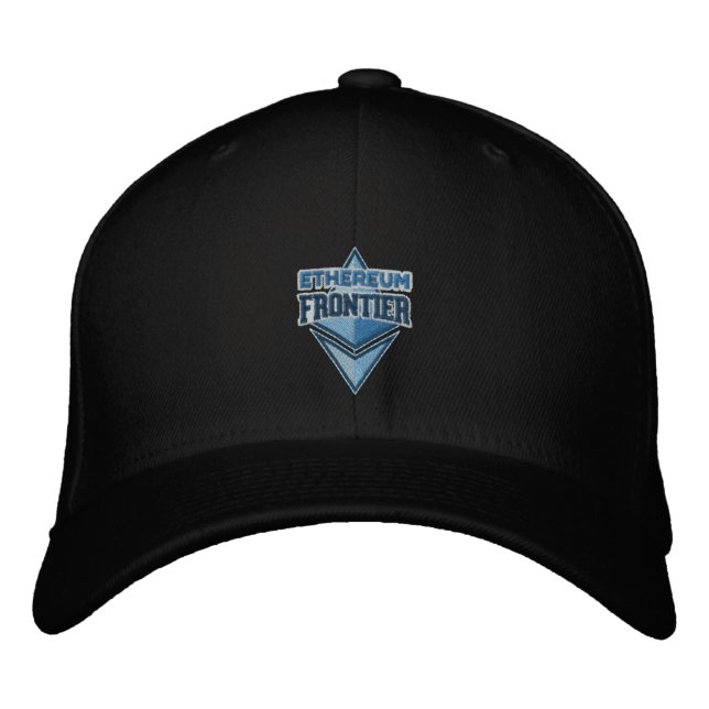 Brodée Ethereum Frontier original bleu brodé casquette (Devant)