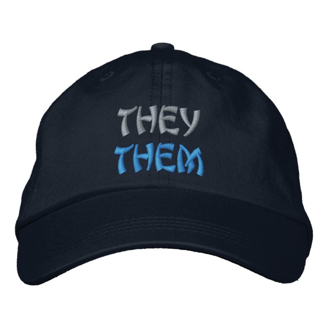 Brodée Eux / Eux pronouns trans genre Casquette brodé (Devant)
