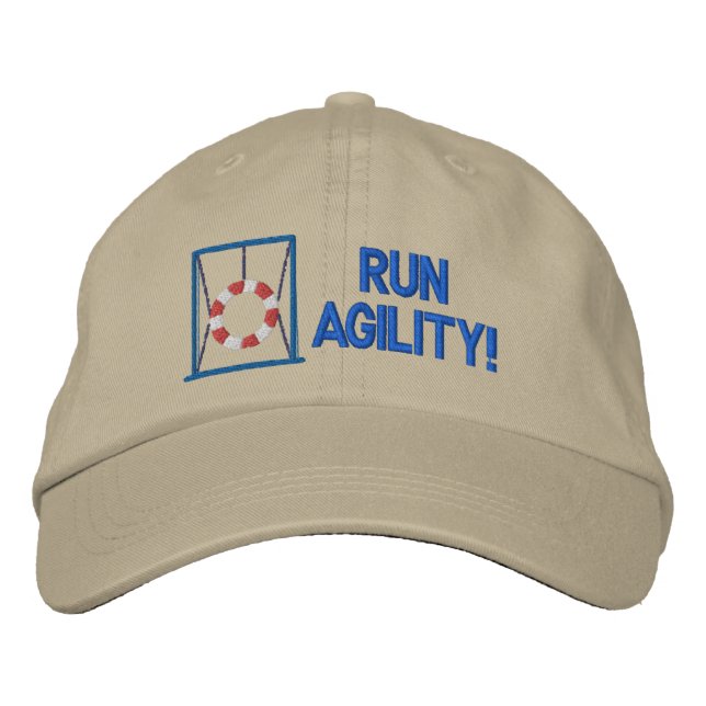 Brodée Exécuter le Casquette Brodé Agilité (Devant)