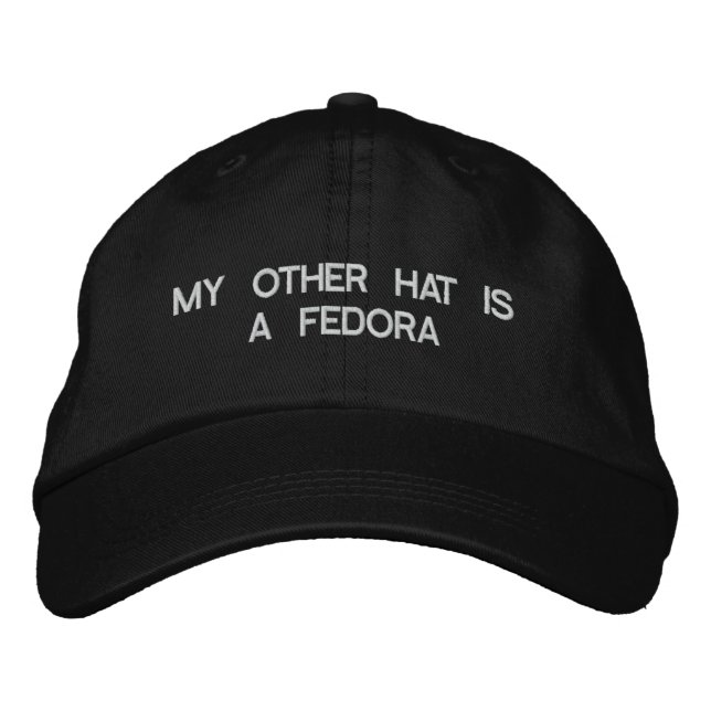 Brodée Fedora - Casquette ajustable personnalisé (Devant)