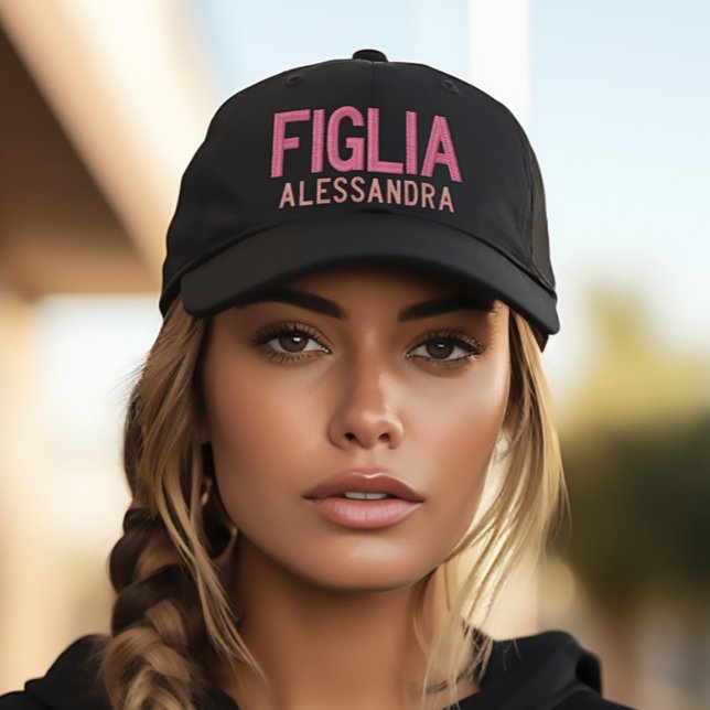 Brodée Figlia Casquette Personnalisé Italien fille Cadeau (Figlia (Italian for "Daughter")
Embroidered Baseball Cap)