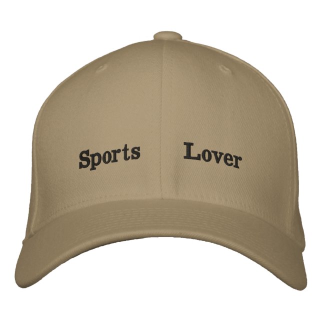 Brodée Flexfit Casquette Khaki Sports Lover durable struc (Devant)