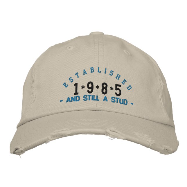 Brodée Fondée en 1985 Casquette de broderie (Devant)