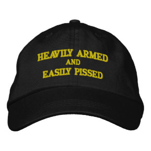 Brodée FORTEMENT ARMÉ et FACILEMENT PISÉ Casquette de bas