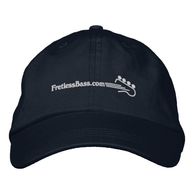 Brodée FretlessBass.com Logo Brodé Casquette de baseball (Devant)