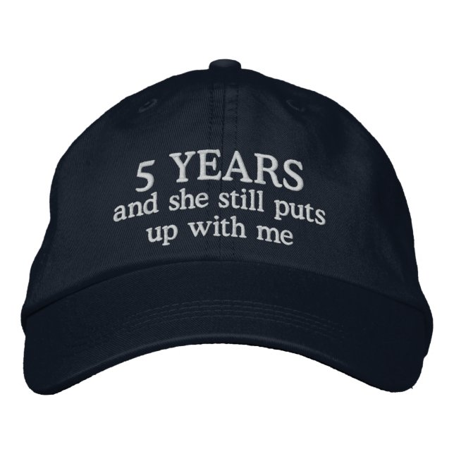 Brodée Funny 5e anniversaire Mens Casquette Casquette cad (Devant)