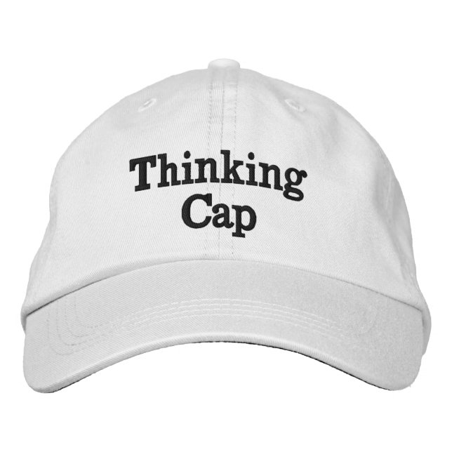 Brodée Funny Novelty Broded Baseball THINKING CASQUETTE (Devant)