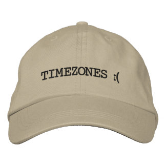 Brodée Fuseaux horaires tristes Casquette brodé