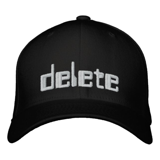 Brodée geek casquette brodé "Delete" 1337 pwn (Devant)