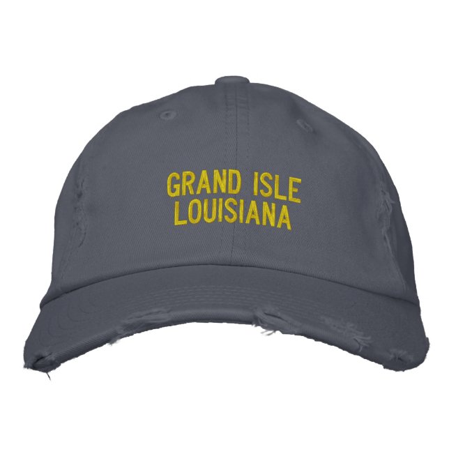 Brodée Grand Isle, Louisiane Casquette brodé (Devant)