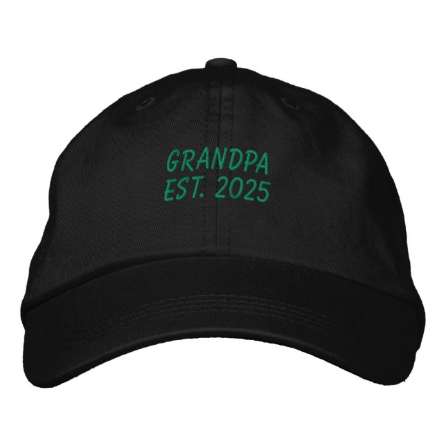 Brodée Grand-Père Est. casquette de baseball brodé 2025 (Devant)