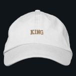 Brodée Gras Casquette King-Theme en Casquette de tissu en<br><div class="desc">Casquette en coton durable avec broderie "King" audacieuse,  conçue pour le style et le confort.</div>