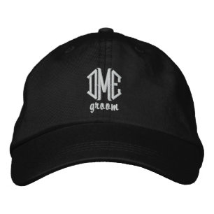 Brodée Groom Mariage Personnalisé Monogramme Casquette de