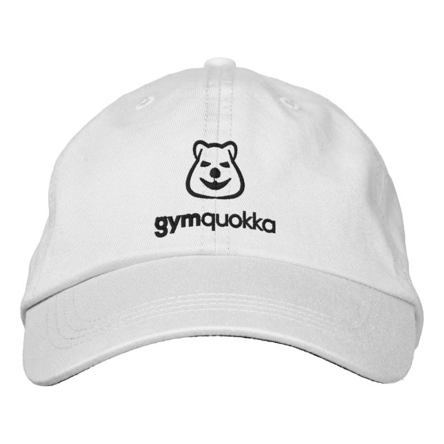 Brodée Gymquokka Signature Logo noir Casquette brodé (Devant)