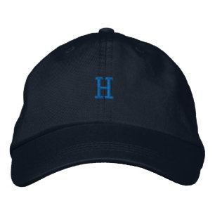 Brodée H initial - Caractère lettre Monogramme Casquette