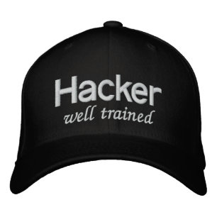 Brodée Hacker de Casquette noir bien formé