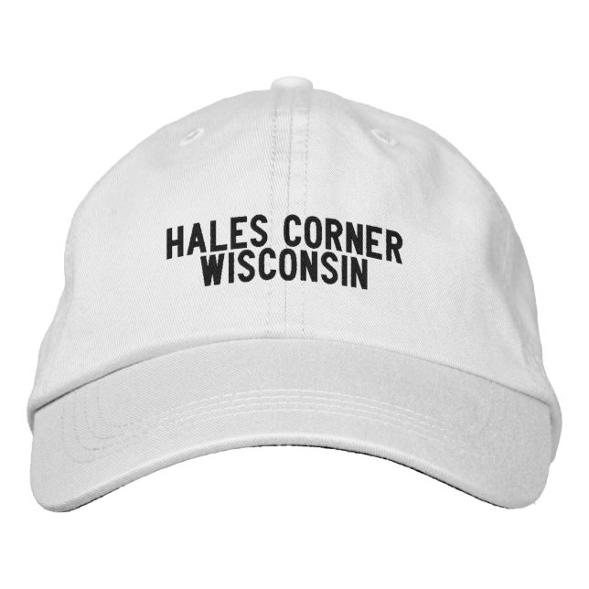 Brodée Hales Corner Wisconsin Casquette (Devant)