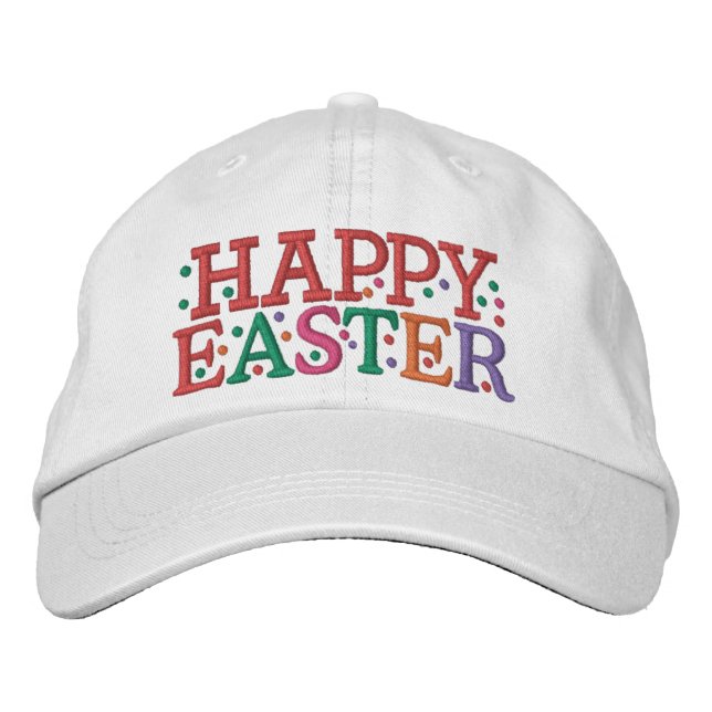 Brodée HAPPY EASTER Casquette par SRF (Devant)
