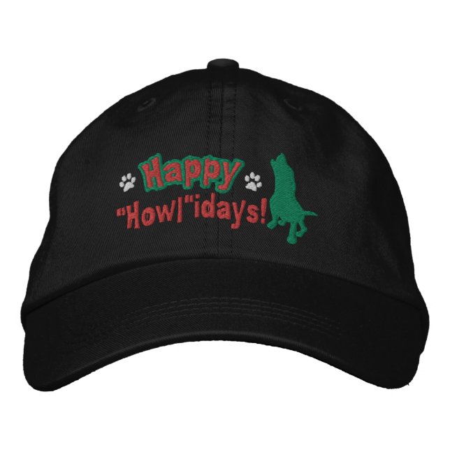 Brodée Happy Howlidays Casquette brodé (Devant)