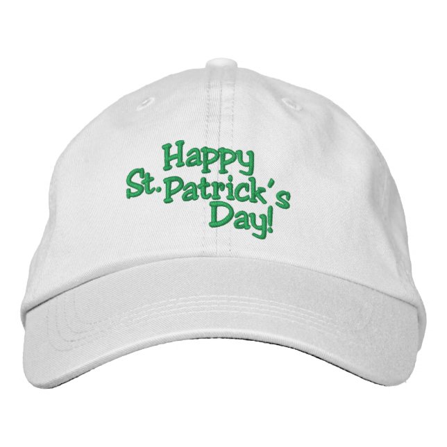 Brodée HEUREUX CASQUETTE de la Saint-Patrick 2017 (Devant)
