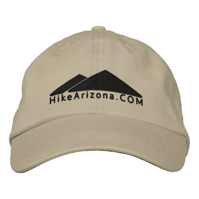 Brodée HikeArizona.COM - Casquette de baseball noir brodé (Devant)