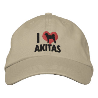 Brodée I Love Akitas Casquette brodé
