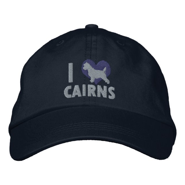 Brodée I Love Cairns Brodé Casquette (Bleu) (Devant)