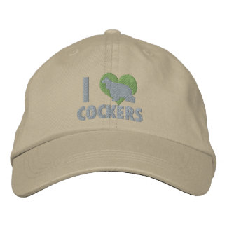 Brodée I Love Cockers Brodé Casquette (Olive)