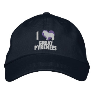 Brodée I Love Great Pyrenees Brodé Casquette (Bleu)