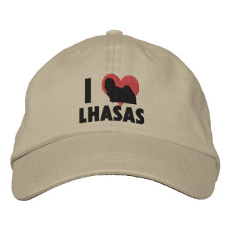 Brodée I Love Lhasas Casquette brodé