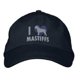 Brodée I Love Mastiffs Casquette brodé (bleu)