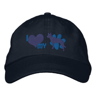 Brodée I Love my Australian Kelpie Casquette brodé