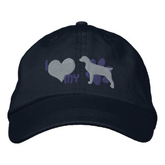 Brodée I Love my Boykin Spaniel Brodé Casquette (Bleu)