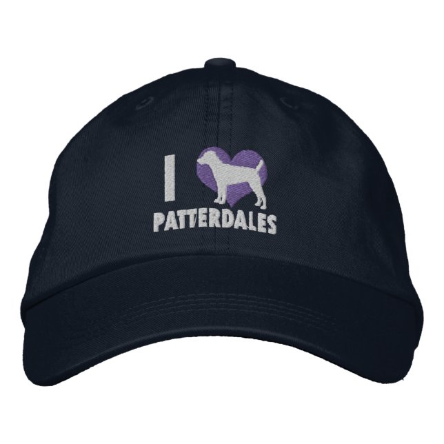 Brodée I Love Patterdales Brodé Casquette (Bleu) (Devant)