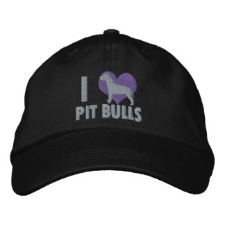 Brodée I Love Pit Bulls Casquette brodé