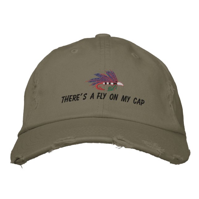 BRODÉE IL Y A UN VOL SUR MON CASQUETTE (Devant)